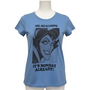 Disney Villains Maleficent Blue Short Sleeve Graphic T Shirt Size Small